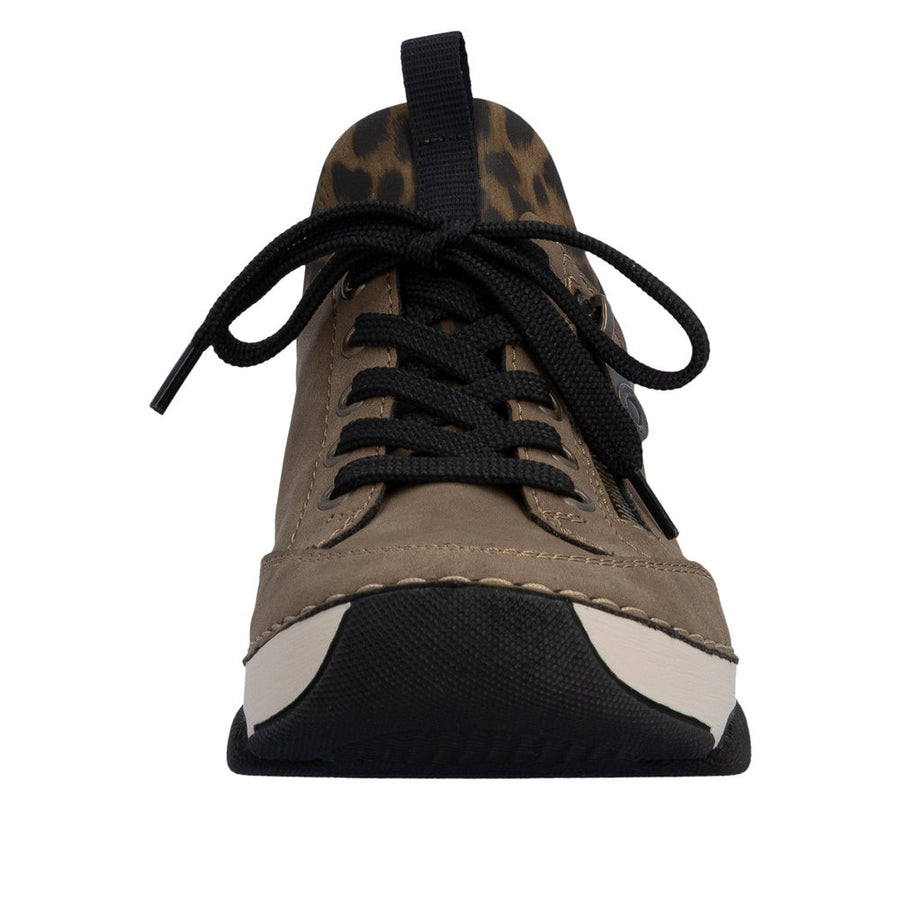 Rieker Angela 45973-24 Wood/Leo-Braun Shoes