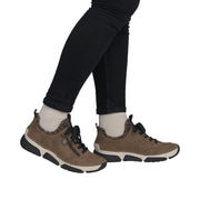 Rieker Angela 45973-24 Wood/Leo-Braun Shoes