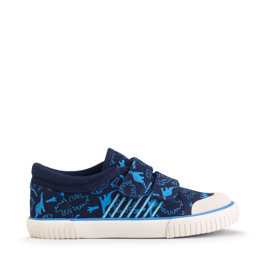Start Rite - Raptor - Navy Dino - Canvas Shoes