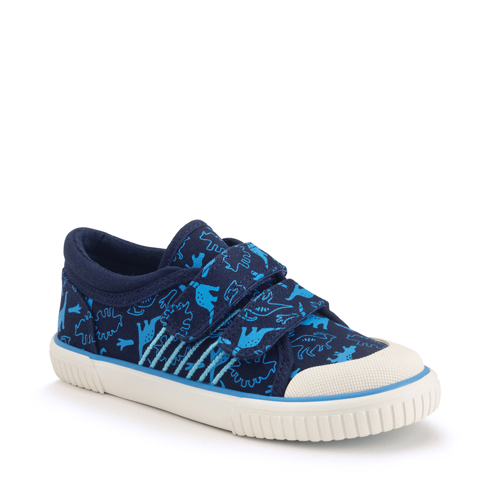 Start Rite - Raptor - Navy Dino - Canvas Shoes