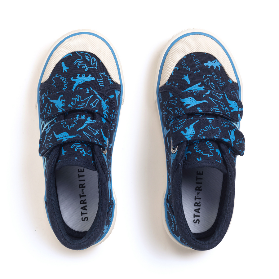 Start Rite - Raptor - Navy Dino - Canvas Shoes