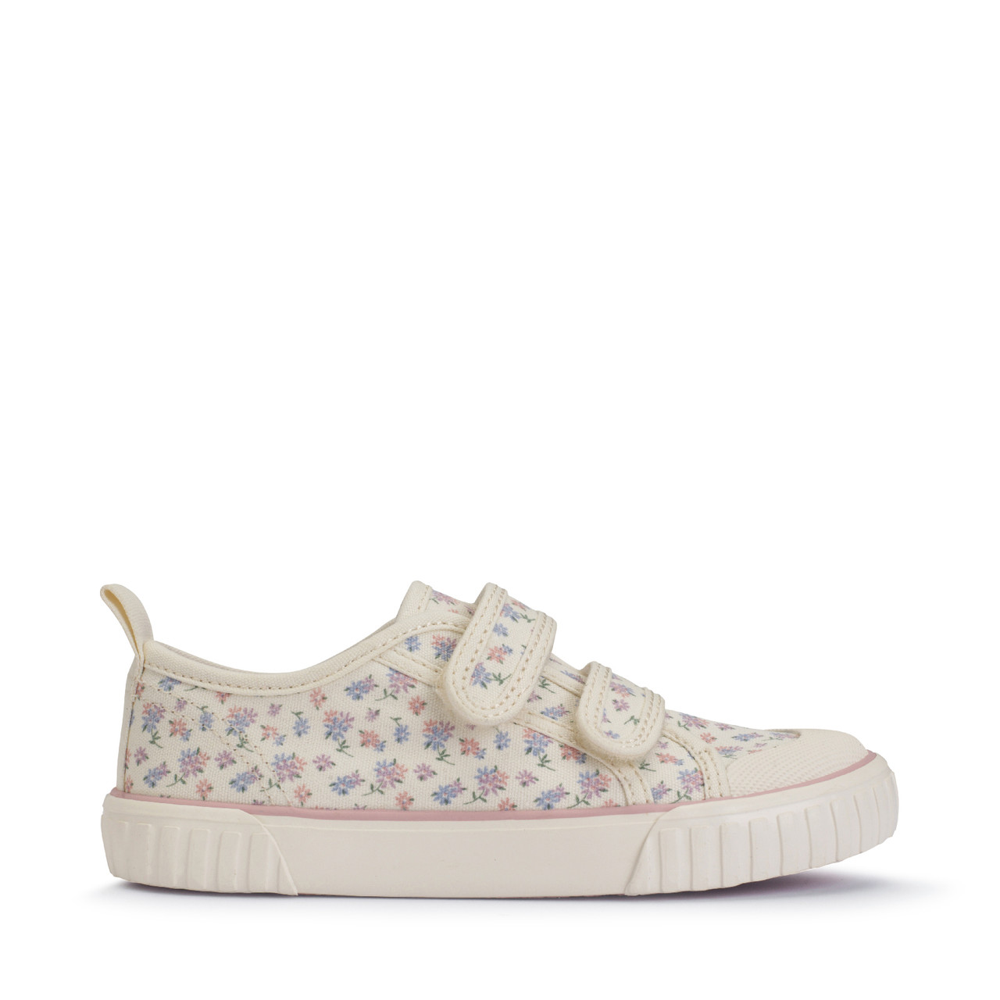 Start Rite - Tide - Cream Posy Floral - Canvas Shoes