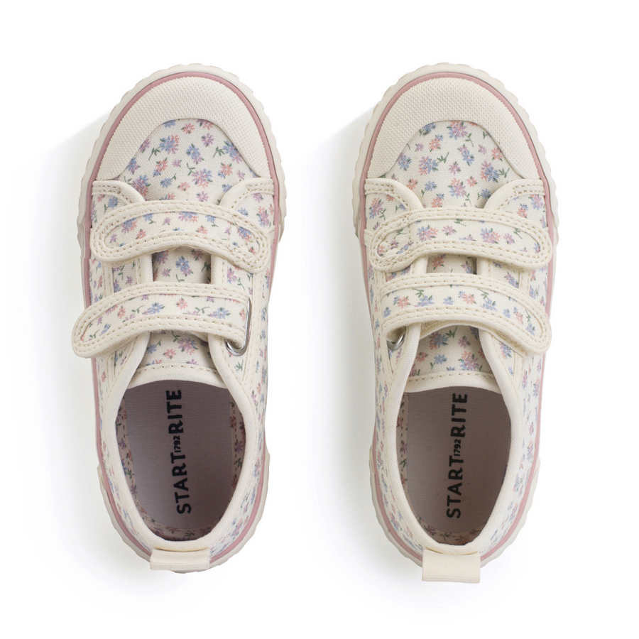 Start Rite - Tide - Cream Posy Floral - Canvas Shoes