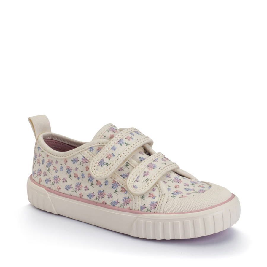 Start Rite - Tide - Cream Posy Floral - Canvas Shoes