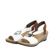 Rieker - 624H6-81 - Weiss/Cayenne - Sandals