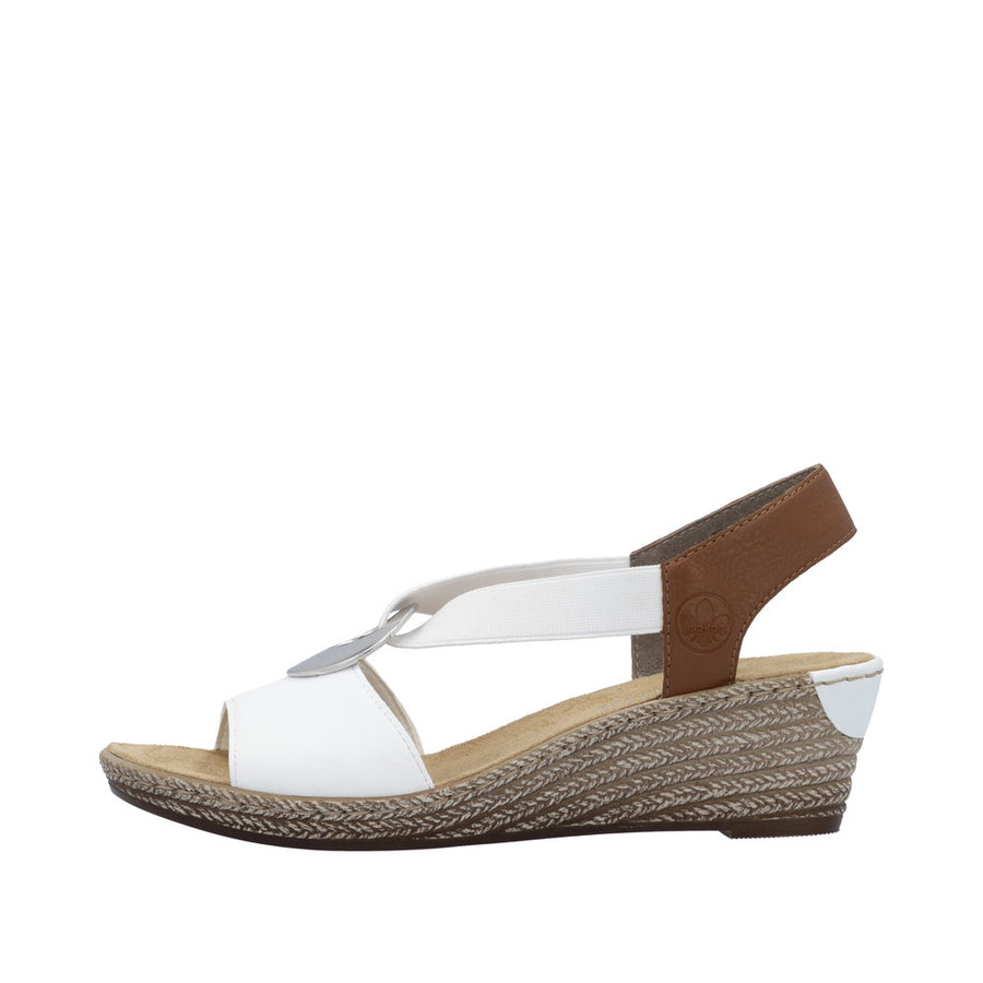 Rieker - 624H6-81 - Weiss/Cayenne - Sandals