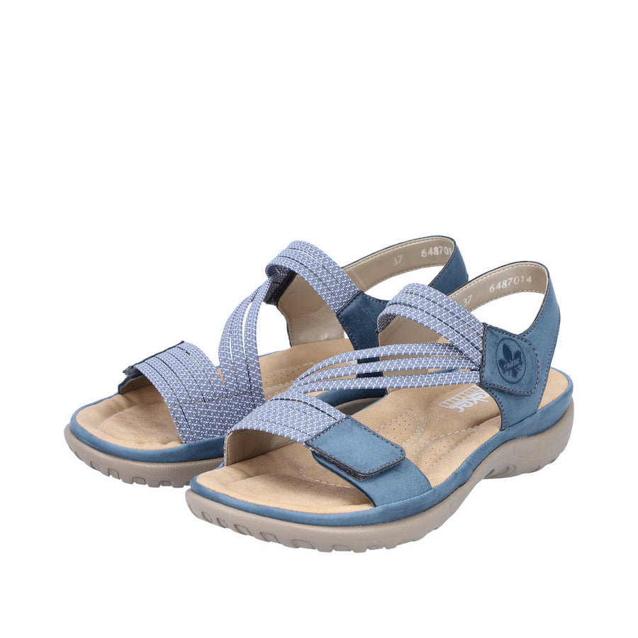 Rieker - 64870-14 - Royal/Jeans-Weiss - Sandals