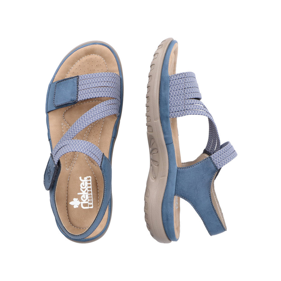 Rieker - 64870-14 - Royal/Jeans-Weiss - Sandals