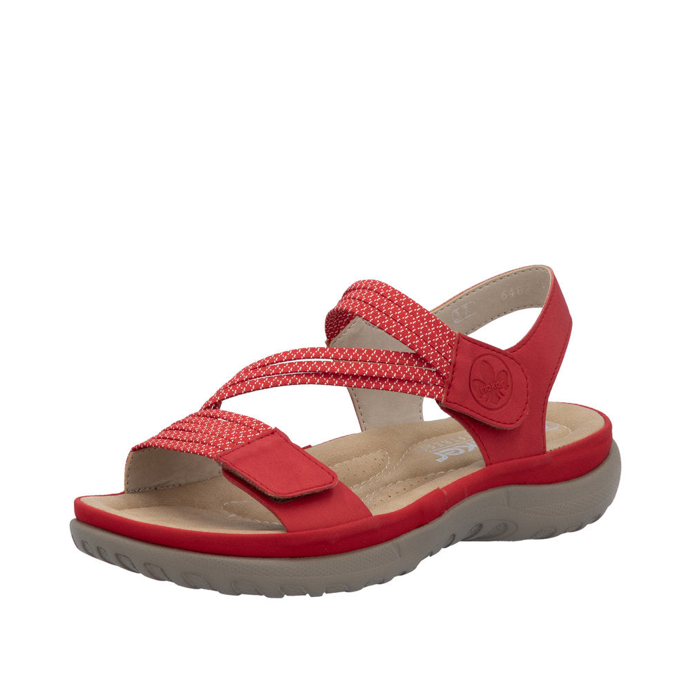 Rieker - 64870-33 - Flamme/Rot-Weiss - Sandals