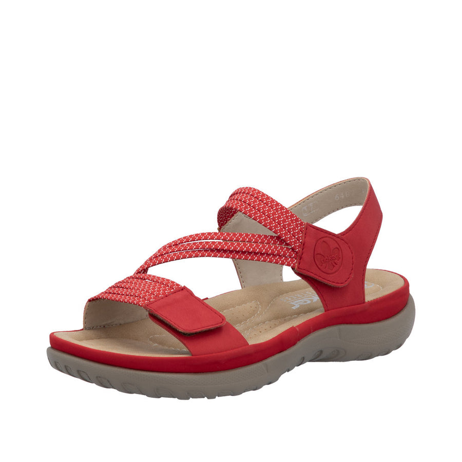 Rieker - 64870-33 - Flamme/Rot-Weiss - Sandals