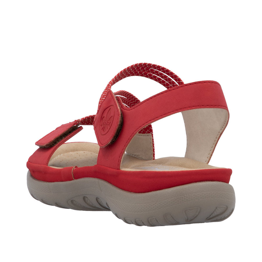 Rieker - 64870-33 - Flamme/Rot-Weiss - Sandals