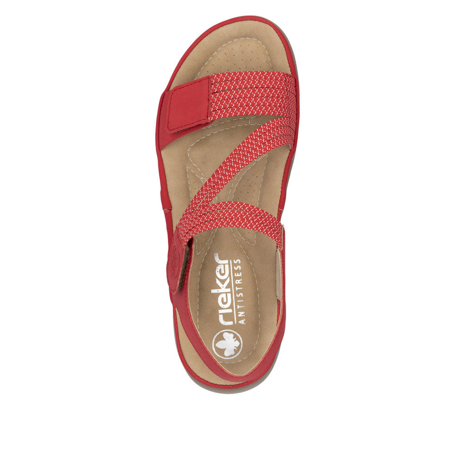 Rieker - 64870-33 - Flamme/Rot-Weiss - Sandals