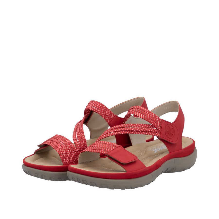 Rieker - 64870-33 - Flamme/Rot-Weiss - Sandals