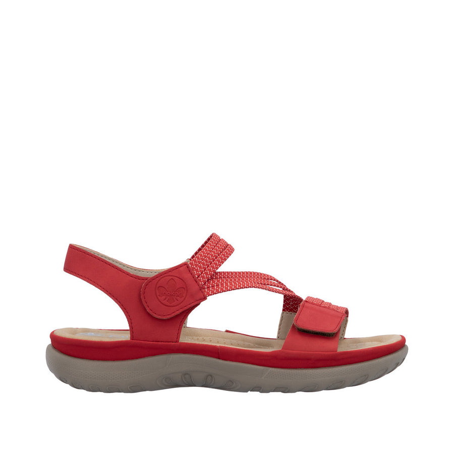 Rieker - 64870-33 - Flamme/Rot-Weiss - Sandals