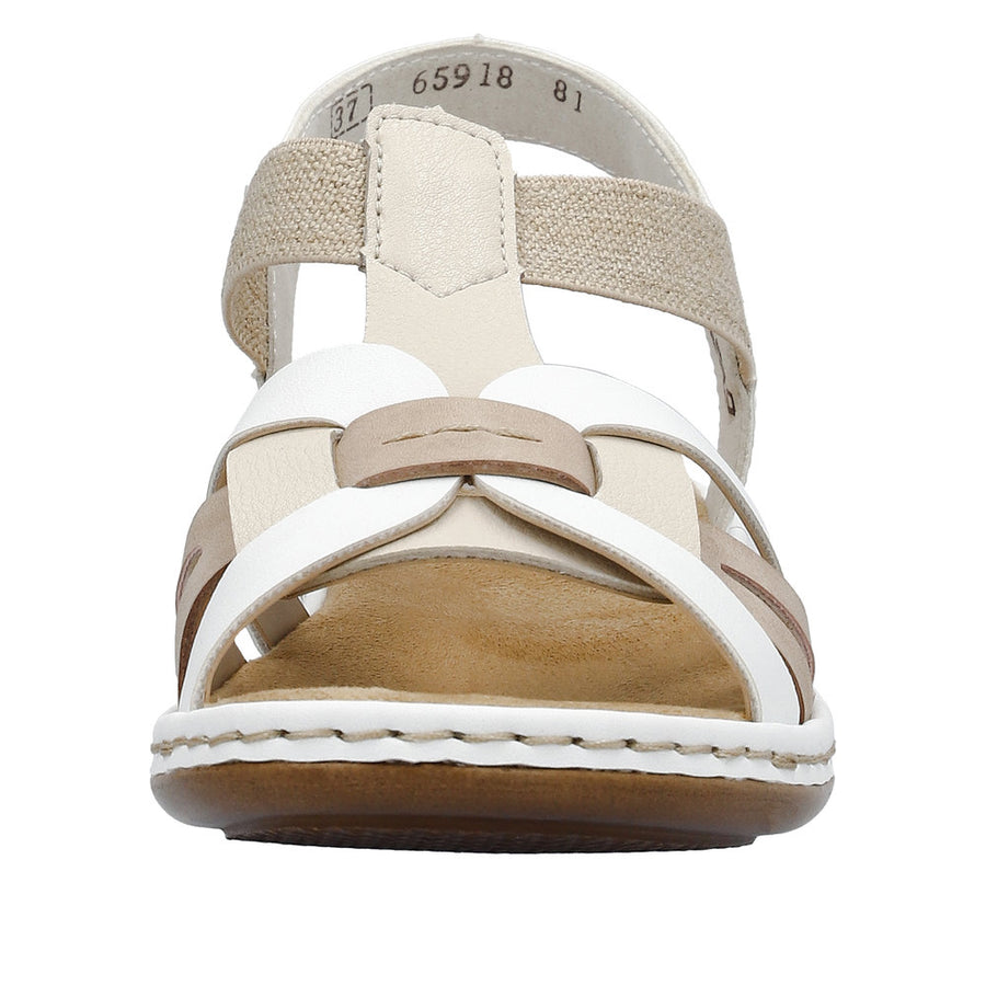 Rieker - 65918-81 - Pebble/Altrosa/Weiss - Sandals