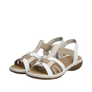Rieker - 65918-81 - Pebble/Altrosa/Weiss - Sandals