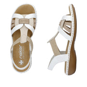 Rieker - 65918-81 - Pebble/Altrosa/Weiss - Sandals