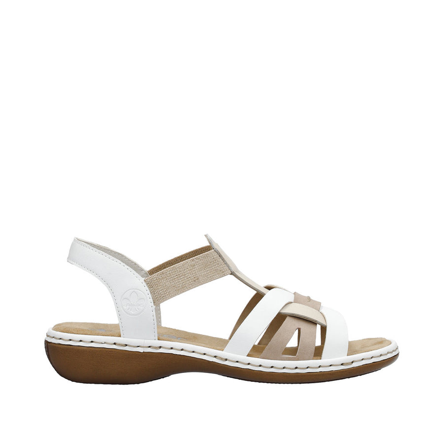 Rieker - 65918-81 - Pebble/Altrosa/Weiss - Sandals