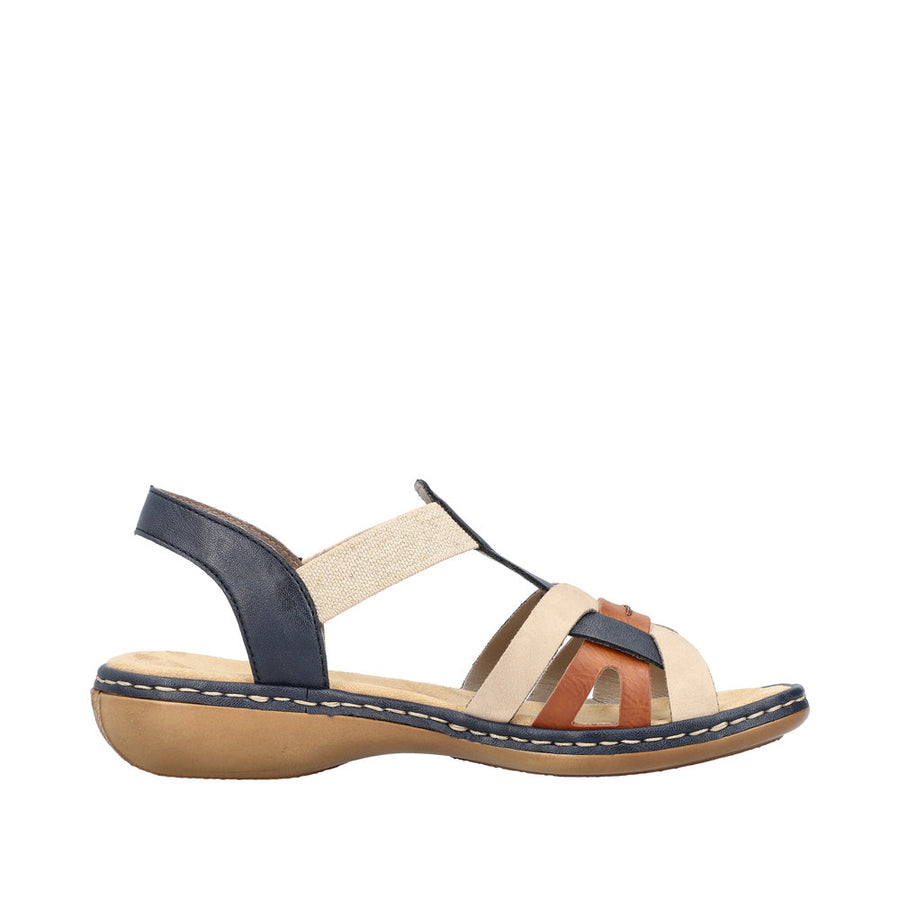 Rieker - 65918-90 - Pazifik/Cayenne/Nude - Sandals