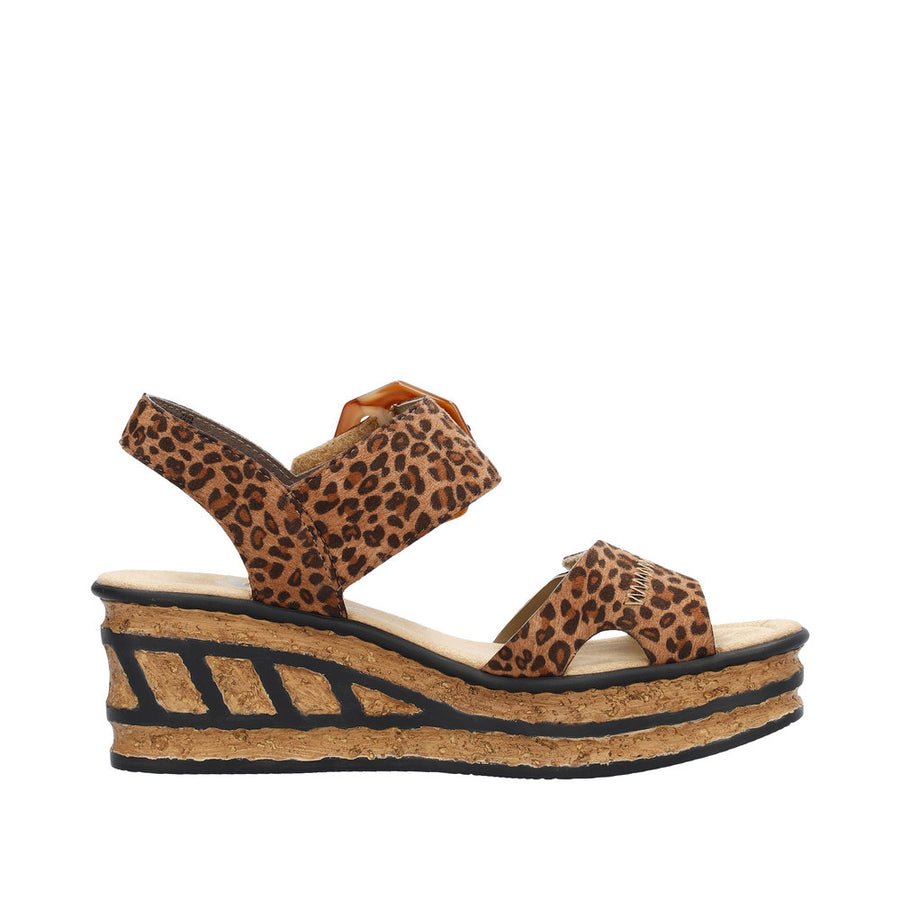 Rieker - 68176-90 - Leo-nuss/Cayenne - Sandals