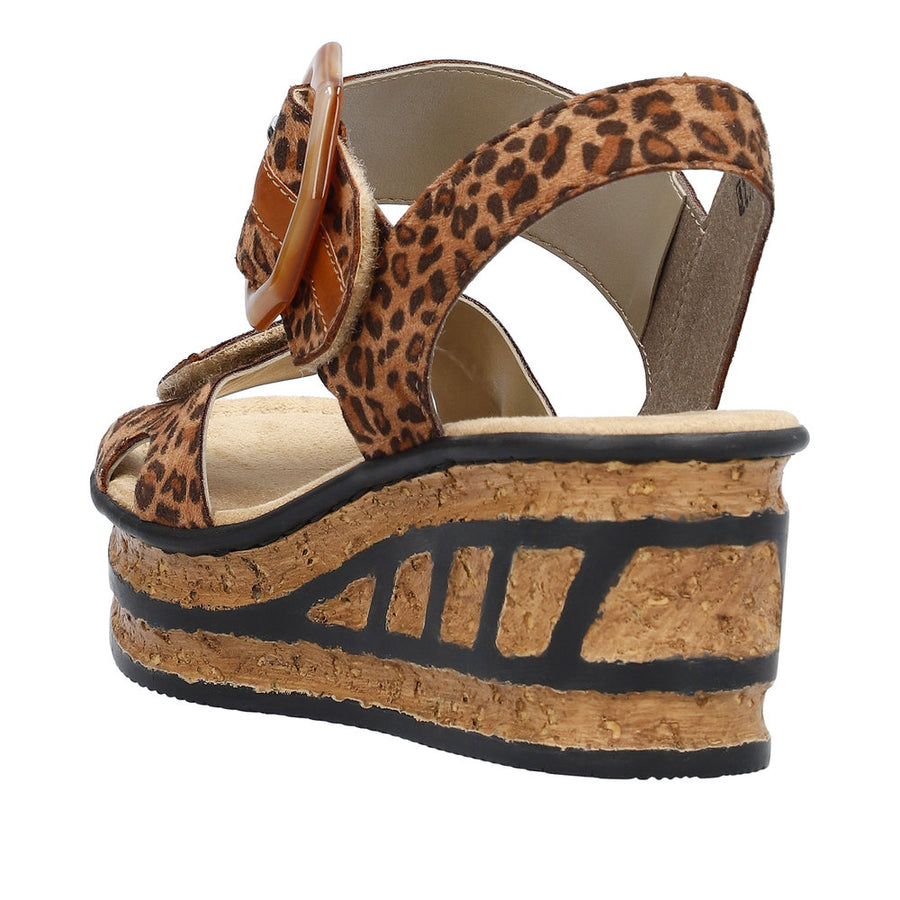 Rieker - 68176-90 - Leo-nuss/Cayenne - Sandals