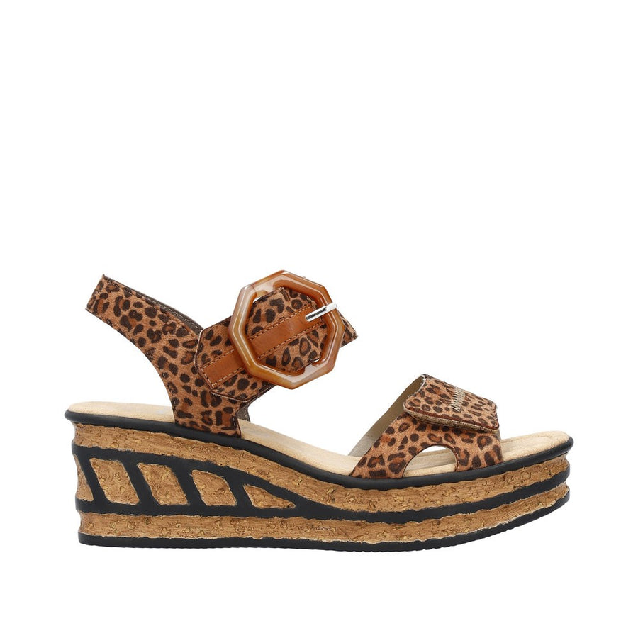 Rieker - 68176-90 - Leo-nuss/Cayenne - Sandals