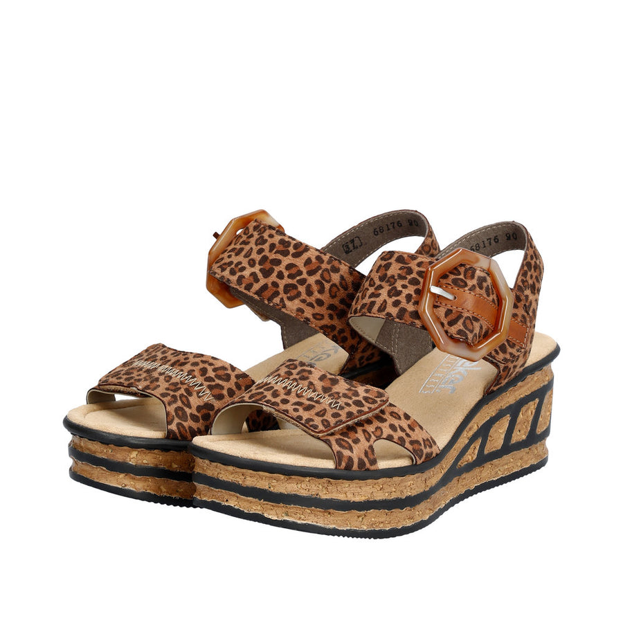 Rieker - 68176-90 - Leo-nuss/Cayenne - Sandals