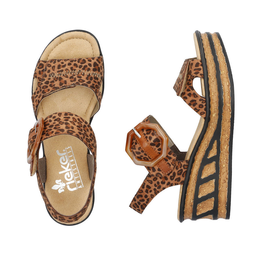 Rieker - 68176-90 - Leo-nuss/Cayenne - Sandals