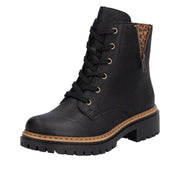 Rieker Pearl 72617-00 Black/Leo Boots