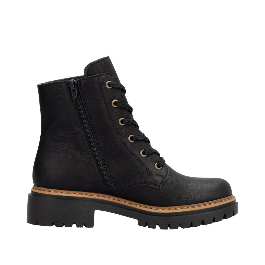 Rieker Pearl 72617-00 Black/Leo Boots