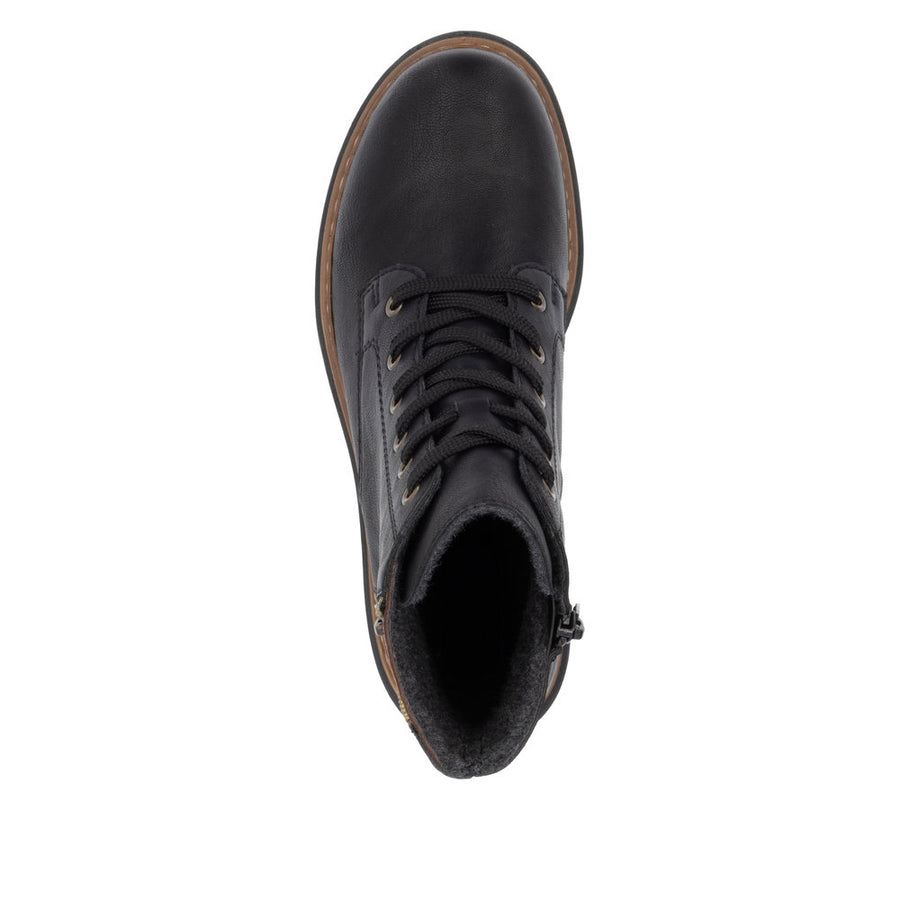 Rieker Pearl 72617-00 Black/Leo Boots