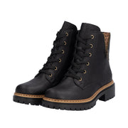 Rieker Pearl 72617-00 Black/Leo Boots