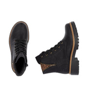 Rieker Pearl 72617-00 Black/Leo Boots