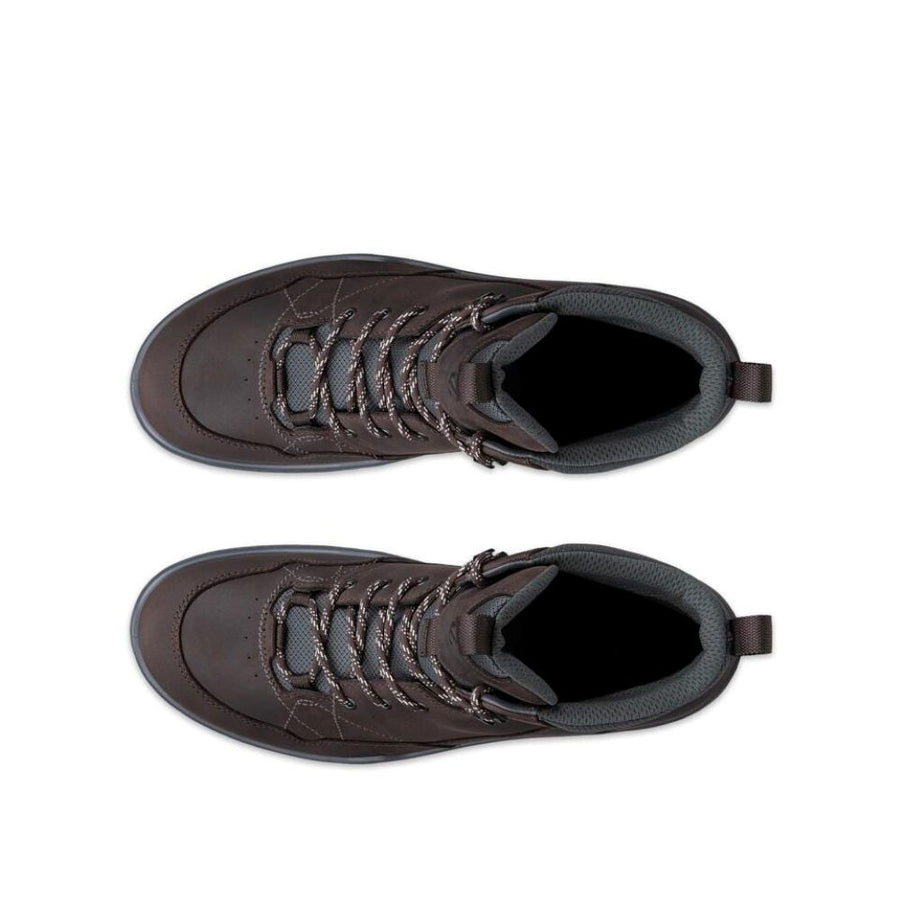 Ecco Receptor Trekk M Lace Up Coffee/Magnet Shoes