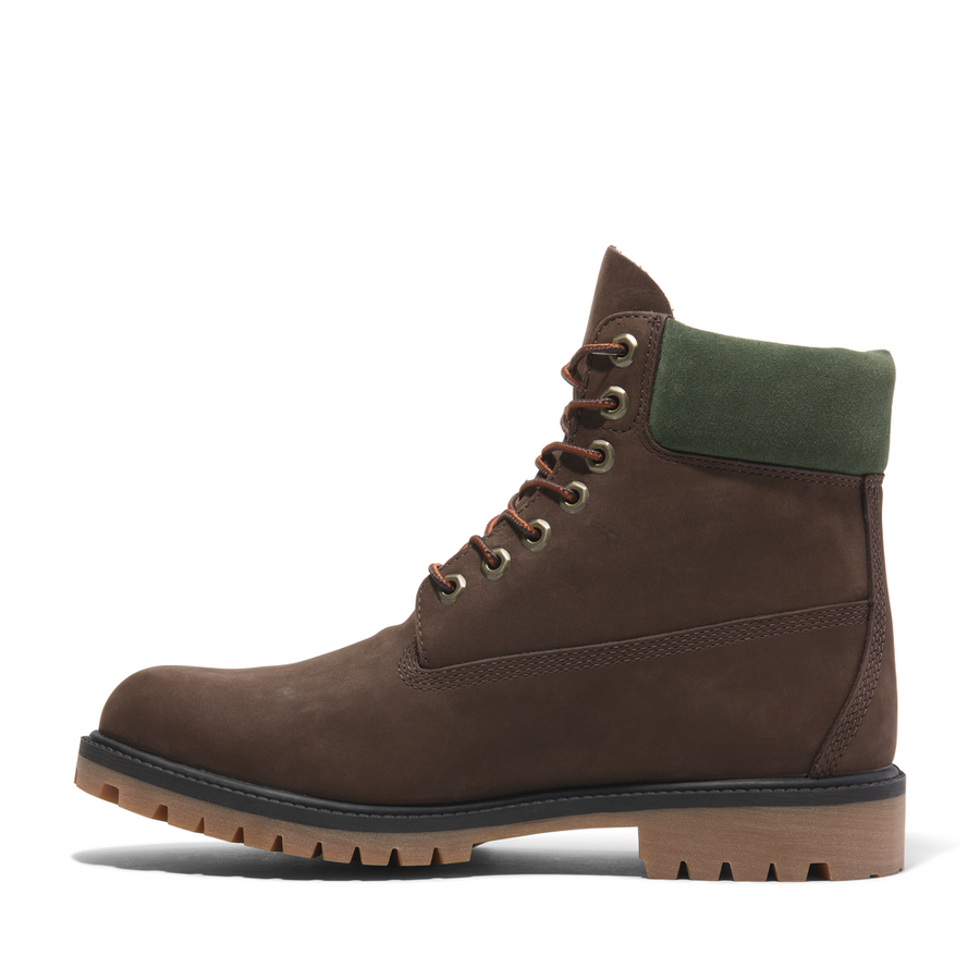 Brown and green timberland boots sales