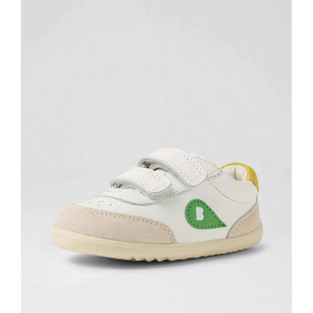 Bobux - Champ (Step Up) - Chalk-White-Retro Green - Shoes