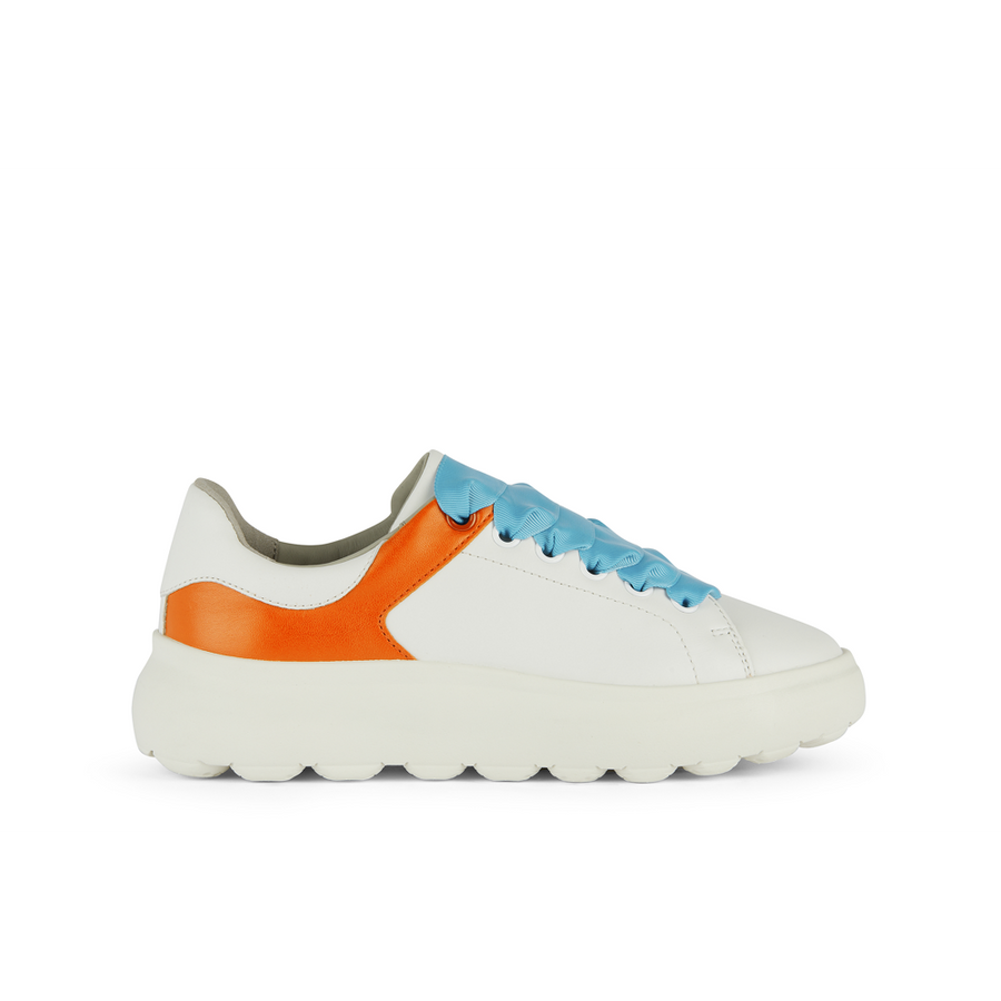 Geox - D Spherica EC4.1 - White/Orange - Shoes