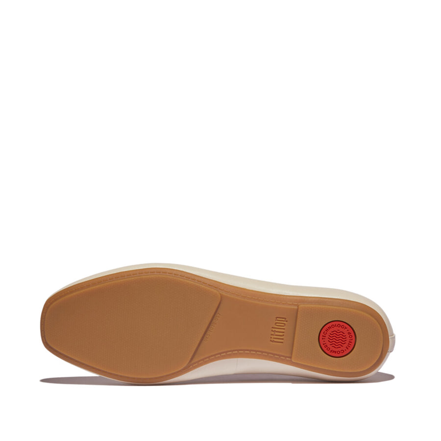 FitFlop - Delicato Bow Soft Leather Ballet Flats - Paris Beige - Shoes