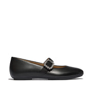 FitFlop - Delicato Mary Janes - Black Crystal Buckle - Shoes