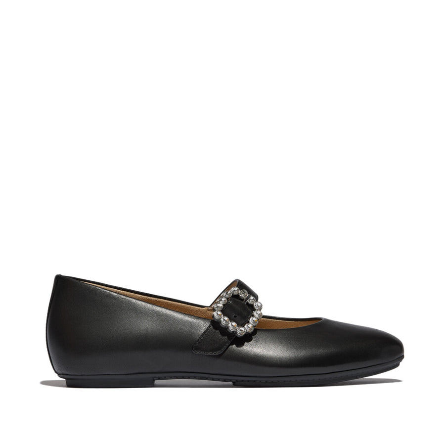 FitFlop - Delicato Mary Janes - Black Crystal Buckle - Shoes