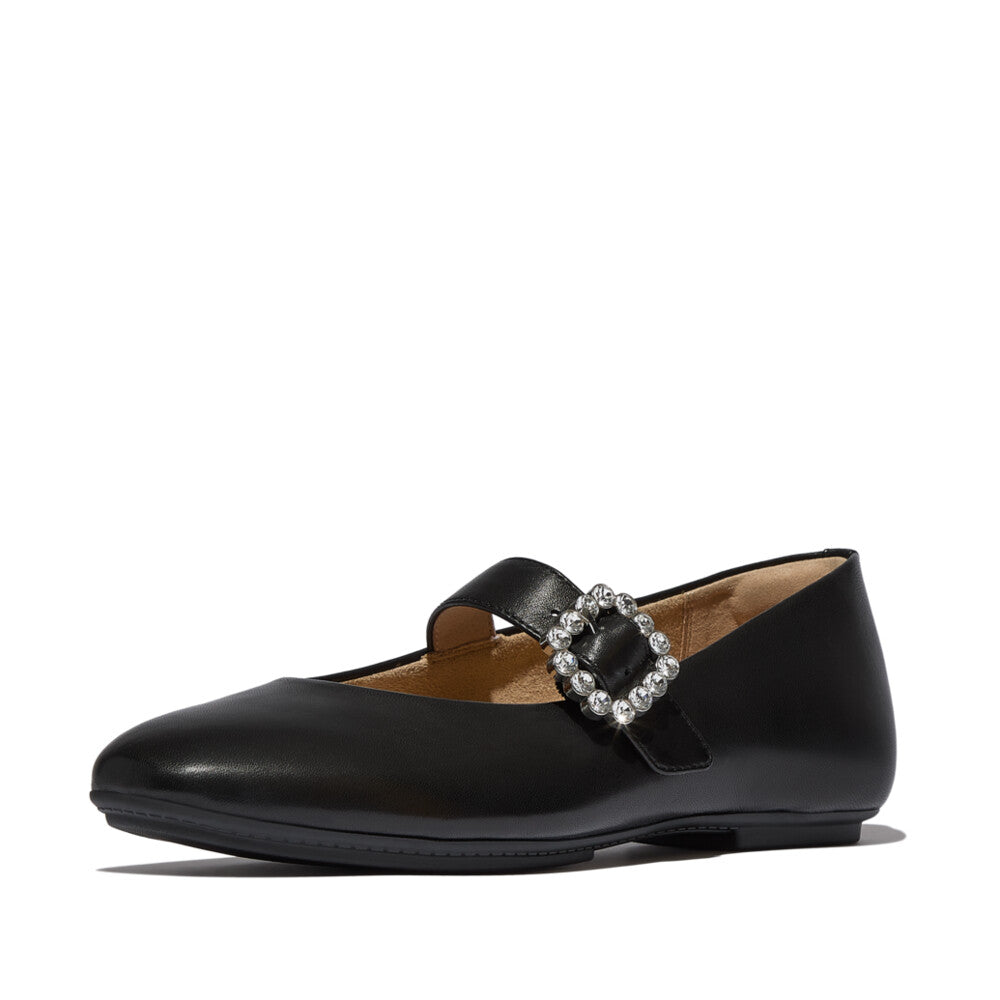 FitFlop - Delicato Mary Janes - Black Crystal Buckle - Shoes