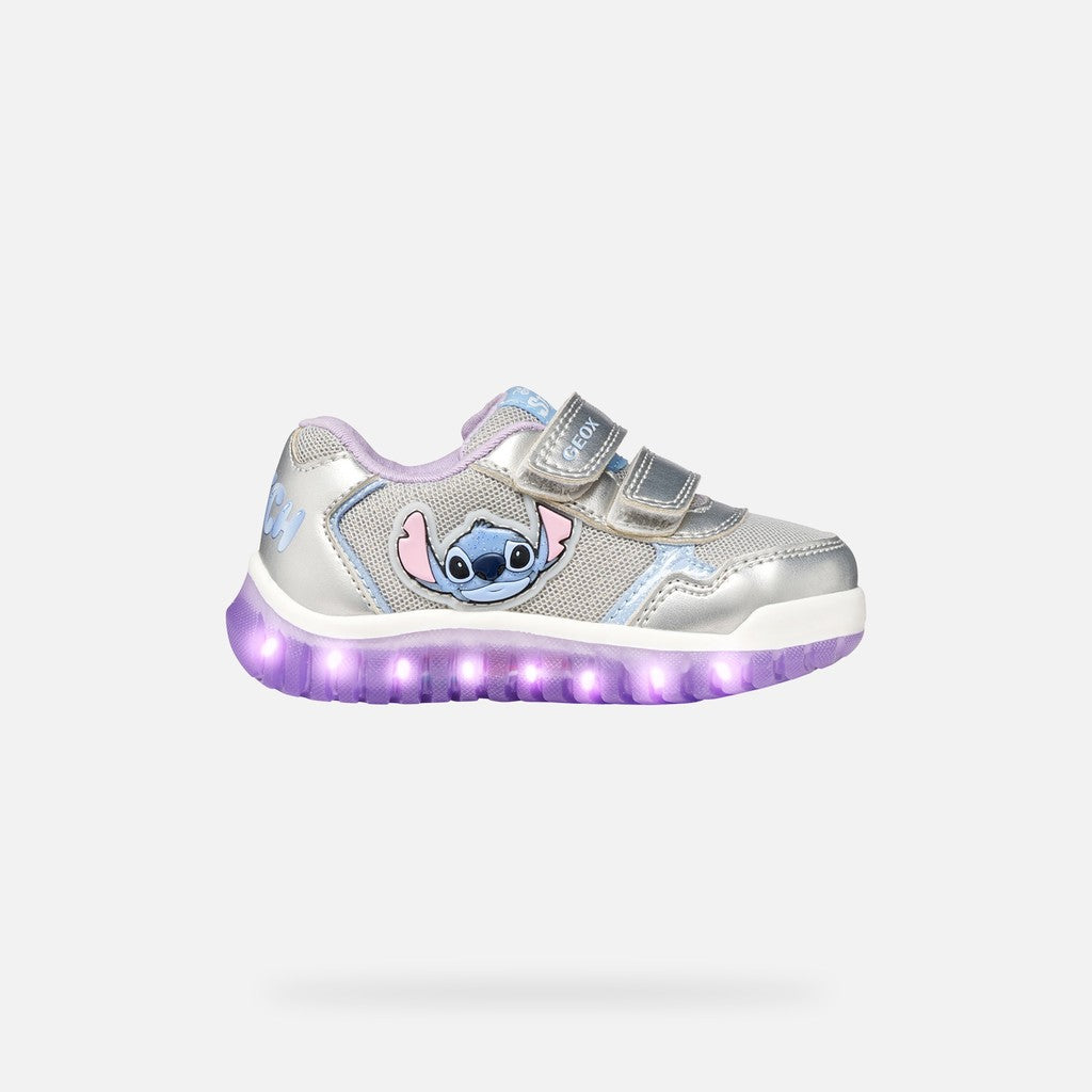 Geox - B Lightyloo Girl - SIlver/Lilac - Trainers