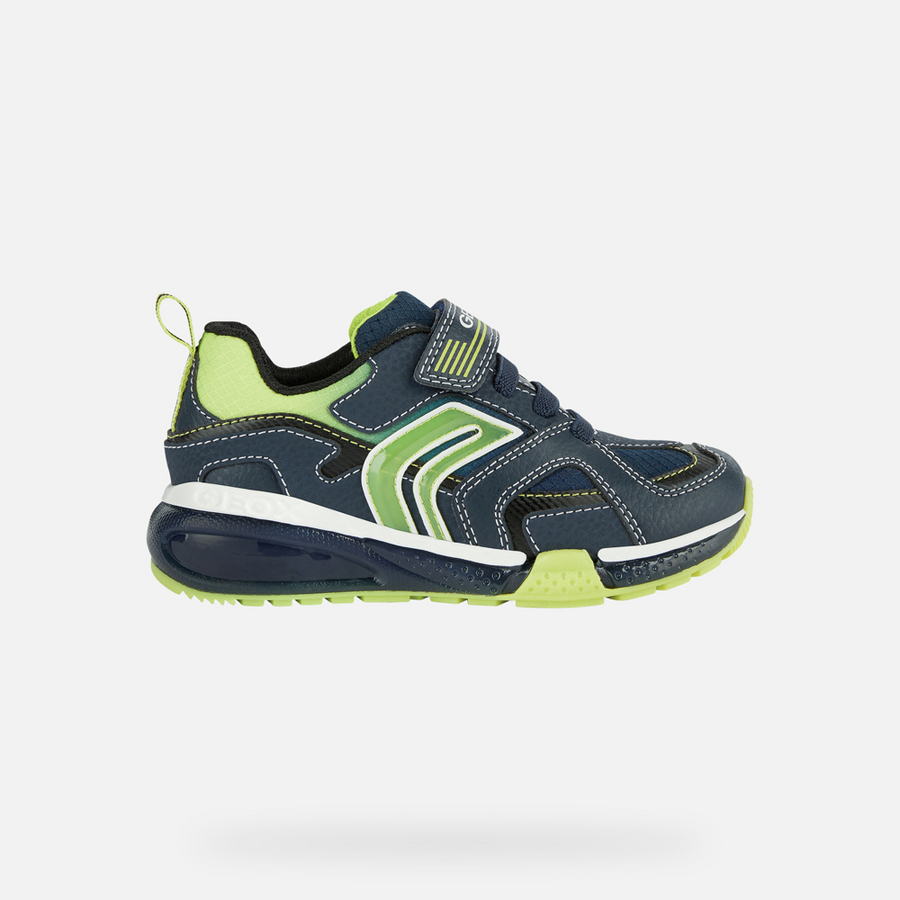 Geox - J Bayonyc Boy - Navy/Lime - Trainers