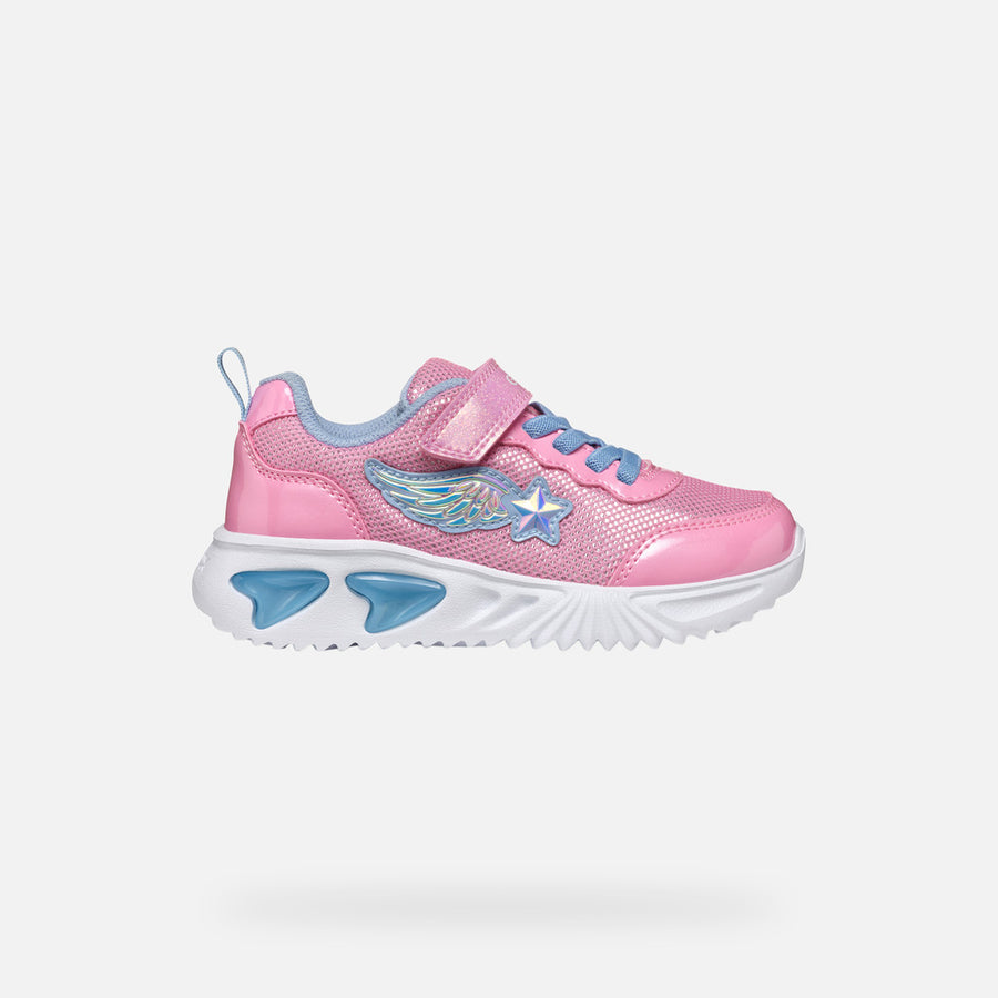 Geox - J Assister Girl - Pink/Lt Sky - Trainers