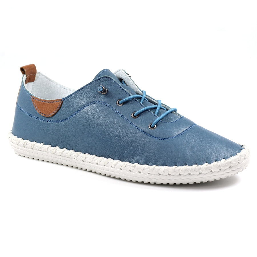 Lunar - St Ives - Mid-Blue - Shoes