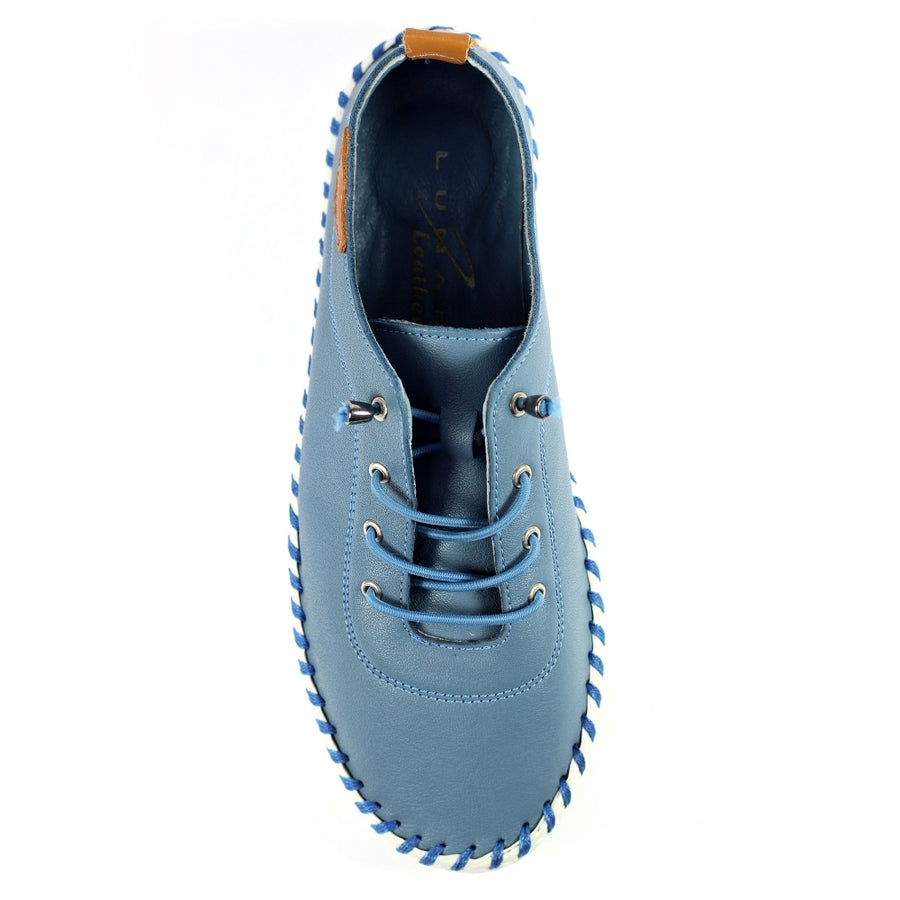 Lunar - St Ives - Mid-Blue - Shoes