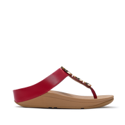 FitFlop - Halo Bead- Circle Toe Post Sandals - Burnt Berry - Sandals