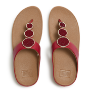 FitFlop - Halo Bead- Circle Toe Post Sandals - Burnt Berry - Sandals
