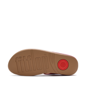 FitFlop - Halo Bead- Circle Toe Post Sandals - Burnt Berry - Sandals