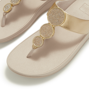 FitFlop - Halo Bead- Circle Toe Post Sandals - Platino - Sandals